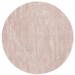 Pyöreä matto - Recycled PET with viscose look (vaalean ruskea)