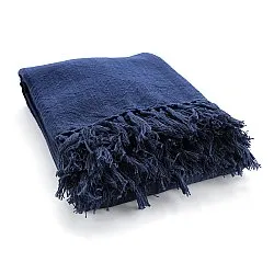 Viltit - Veya cotton throw (tummansininen)