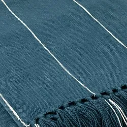 Viltit - Puuvillaplaid - Martina Stripe (sininen/valkoinen)