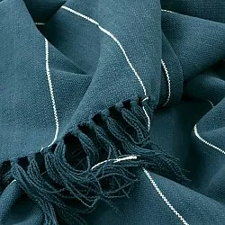Viltit - Puuvillaplaid - Martina Stripe (sininen/valkoinen)