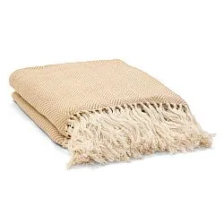 Viltit - Puuvillaplaid - Denisa Fishbone (beige/valkoinen)