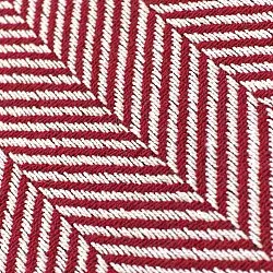 Viltit - Puuvillaplaid - Denisa Fishbone (punainen/valkoinen)