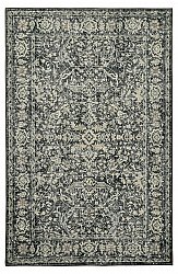 Lattakudottu matto - Meralis (musta)