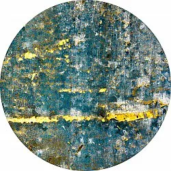 Pyöreät matot - Mira (keltainen-sininen)
