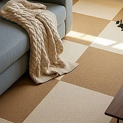 Kokolattiamatto - Almeria Tekstiililaatat 24 kpl (beige)