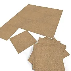 Kokolattiamatto - Almeria Tekstiililaatat 24 kpl (beige)