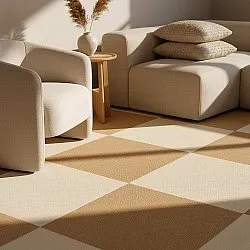 Kokolattiamatto - Almeria Tekstiililaatat 24 kpl (beige)