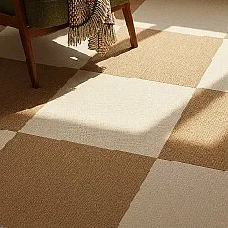 Kokolattiamatto - Almeria Tekstiililaatat 24 kpl (beige)