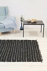 Räsymatto - Nordal Design (musta - 100 % nahka)