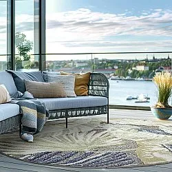 Pyöreä matot - Indoor/Outdoor Havana (laivasto/multi)