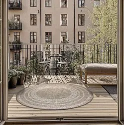 Pyöreä matot - Indoor/Outdoor Angus (beige)