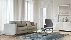 Wilton-matto - Santi (sininen/beige)