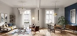 Wilton-matto - Feres (harmaa/beige/multi)