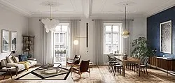 Wilton-matto - Pavia (beige/musta)