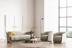 Pyöreä matot - Indoor/Outdoor Angus (beige)