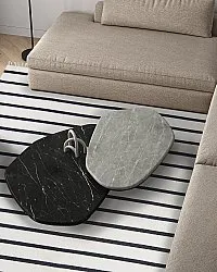 Puuvilla matto - Helle (offwhite/musta)