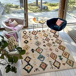 Ryijymatot - Siddel Natural Cotton Shaggy (beige/multi)