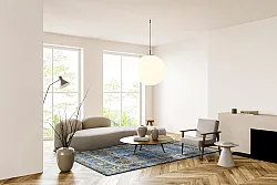 Wilton-matto - Livley (tummansininen)