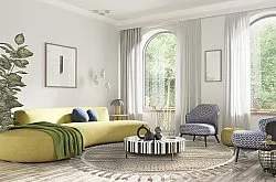 Pyöreä matot - Indoor/Outdoor Athena (beige)