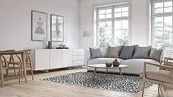 Wilton-matto - Leopard (musta/valkoinen)