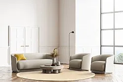 Pyöreä matot (sisal) - Agave (beige/beige)