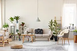 Pyöreä matot - Indoor/Outdoor Kendall (cream/harmaa)