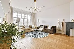 Pyöreä matot - Indoor/Outdoor Trenton (valkoinen/sininen)