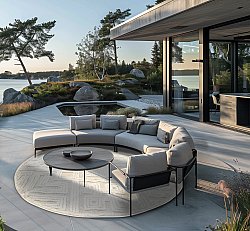 Pyöreä matot - Indoor/Outdoor Shirley (cream)