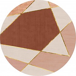 Pyöreä matot - Jade (beige/vaaleanpunainen)
