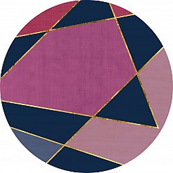 Pyöreä matot - Jade (tummansininen/vaaleanpunainen)