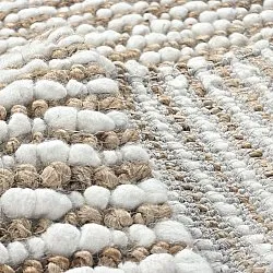 Juutti-matto - Bally Jute/wool Bubble (luonto/valkoinen)