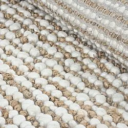 Juutti-matto - Bally Jute/wool Bubble (luonto/valkoinen)
