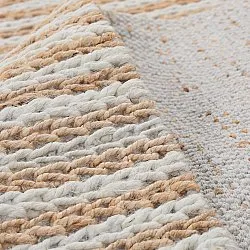 Juutti-matto - Howrah Braided Jute (luonto/valkoinen)