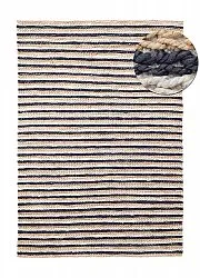 Juutti-matto - Howrah Braided Jute (luonnonvalkoinen/musta)