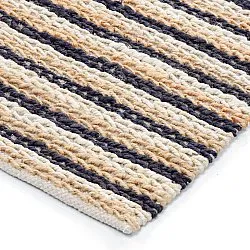 Juutti-matto - Howrah Braided Jute (luonnonvalkoinen/musta)