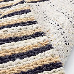 Juutti-matto - Howrah Braided Jute (luonnonvalkoinen/musta)