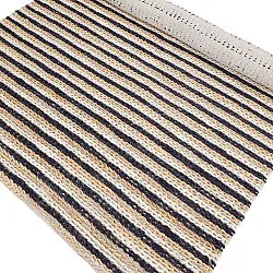 Juutti-matto - Howrah Braided Jute (luonnonvalkoinen/musta)