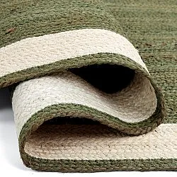 Juutti-matto - Senaki (armeijanvihreä/valkoinen)