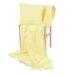 Tyynyliina - Nalani cotton cushion cover (vaaleankeltainen)