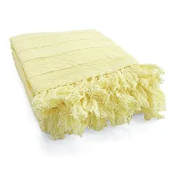 Viltit - Nalani cotton throw (vaaleankeltainen)