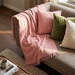 Viltit - Nalani cotton throw (vaaleanpunainen)