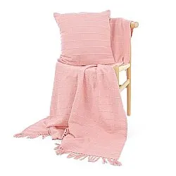 Viltit - Nalani cotton throw (vaaleanpunainen)