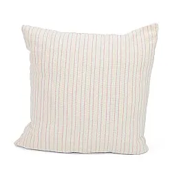 Tyynyliina - Rumi stripe cotton cushion cover (kermanvärinen/pinkki/vaaleansininen)