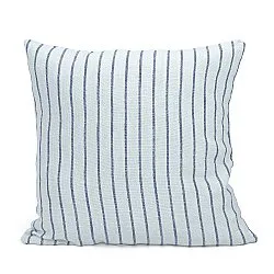 Tyynyliina - Rumi stripe cotton cushion cover (vaaleansininen/tummansininen/kermanvärinen)