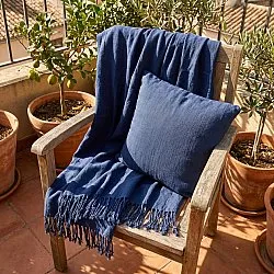 Tyynyliina - Veya cotton cushion cover (tummansininen)