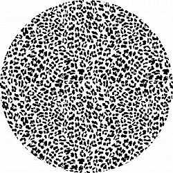 Pyöreä matot - Leopard (musta/valkoinen)