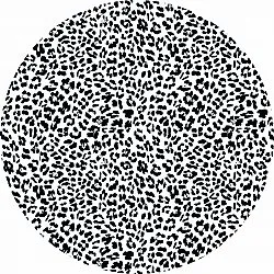 Pyöreä matot - Leopard (musta/valkoinen)
