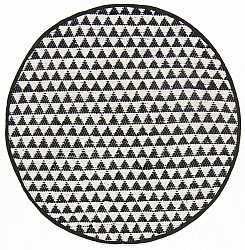 Pyöreä matot - Lindby (musta/valkoinen)