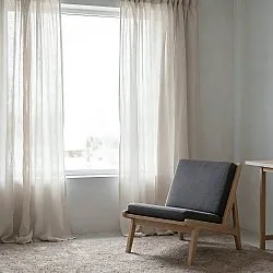 Verhot 2-pakkaus - Pellavasekoiteverho Lumira (valkoinen)