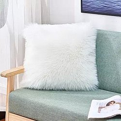 Tyynyliina - Luxury Faux Fur 45 x 45 cm (valkoinen)